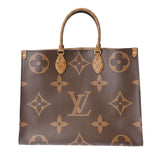 LOUIS VUITTON ルイヴィトン モノグラムジャイアント オンザゴー GM 2WAYトート ブラウン M44576 ユニセックス モノグラムキャンバス ハンドバッグ Aランク 中古 銀蔵