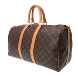 LOUIS VUITTON ルイヴィトン モノグラム キーポル バンドリエール 45 ブラウン M41418 ユニセックス モノグラムキャンバス ボストンバッグ ABランク 中古 銀蔵