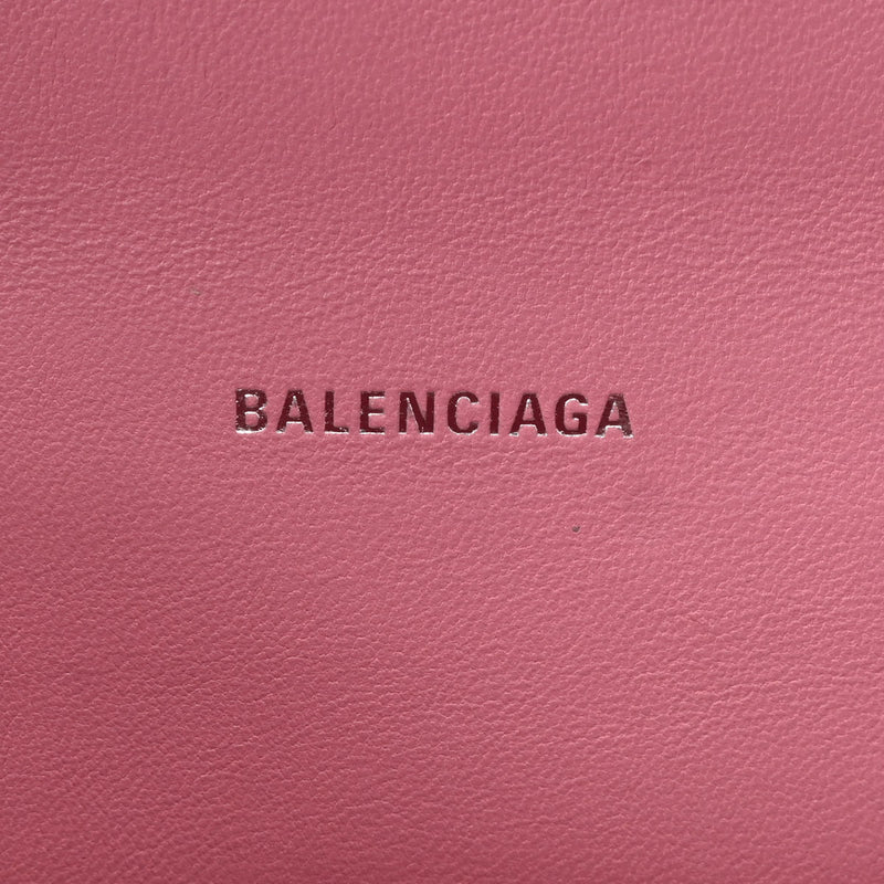 BALENCIAGA バレンシアガ アワーグラス XS ピンク シルバー金具 592833 レディース コーティングキャンバス ハンドバッグ Aランク 中古 銀蔵