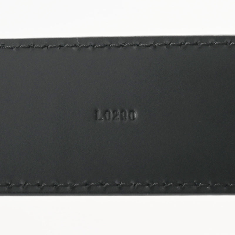 BERLUTI ベルルッティ #100/40 グレー/黒 シルバー金具 メンズ カーフ ベルト Aランク 中古 銀蔵