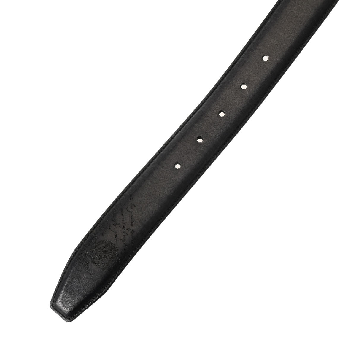 欲しいの ベルルッティ#100/40 グレー/黒 シルバー金具 メンズ カーフ 小物