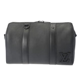 LOUIS VUITTON ルイヴィトン アエログラム シティキーポル 黒 M59255 メンズ トリヨンレザー ショルダーバッグ Aランク 中古 銀蔵