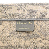 CHRISTIAN DIOR クリスチャンディオール ブックトート ミディアム グレー レディース ジャガード ハンドバッグ Aランク 中古 銀蔵