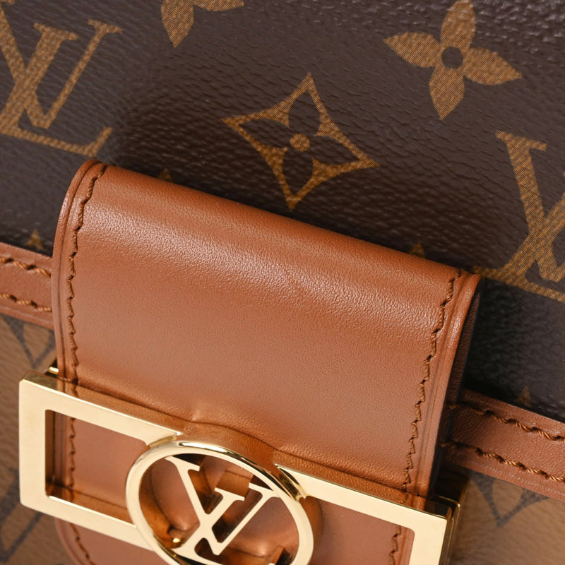 LOUIS VUITTON ルイヴィトン モノグラムリバース ドーフィーヌ MINI ブラウン M45959 レディース モノグラムリバースキャンバス ショルダーバッグ Aランク 中古 銀蔵