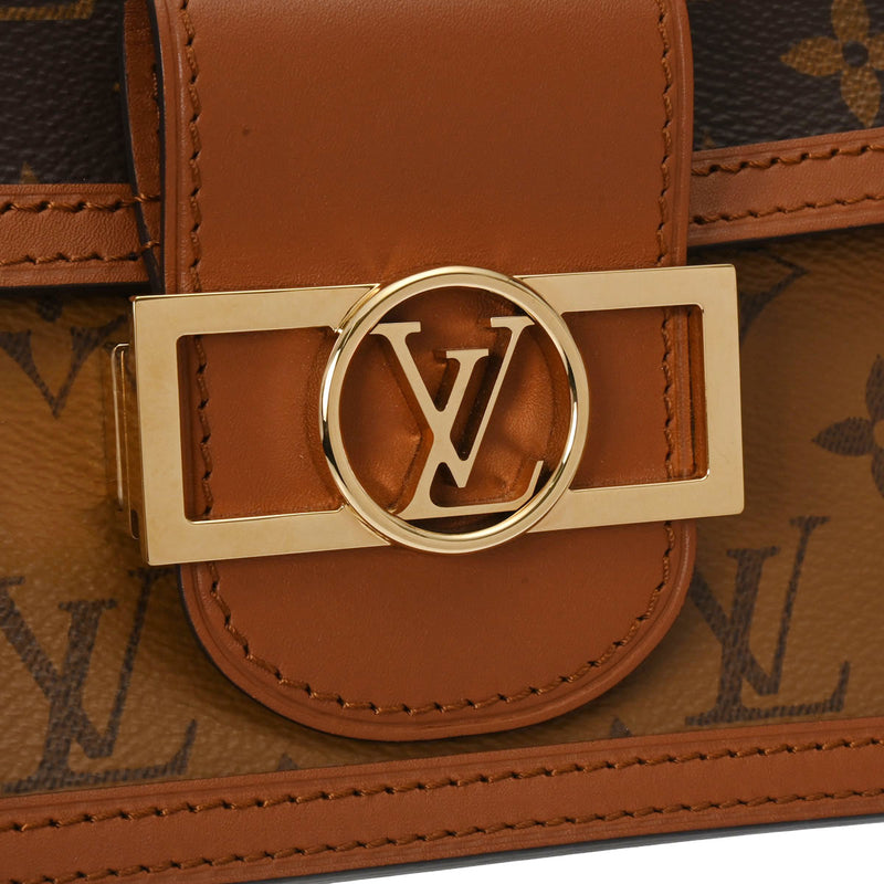 LOUIS VUITTON ルイヴィトン モノグラムリバース ドーフィーヌ MINI ブラウン M45959 レディース モノグラムリバースキャンバス ショルダーバッグ Aランク 中古 銀蔵