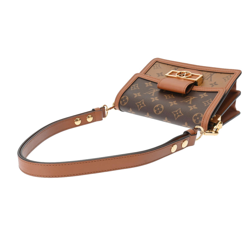 LOUIS VUITTON ルイヴィトン モノグラムリバース ドーフィーヌ MINI ブラウン M45959 レディース モノグラムリバースキャンバス ショルダーバッグ Aランク 中古 銀蔵