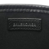 BALENCIAGA バレンシアガ ネイビーカバス XS 黒/白 シルバー金具 390346 レディース レザー キャンバス ハンドバッグ ABランク 中古 銀蔵