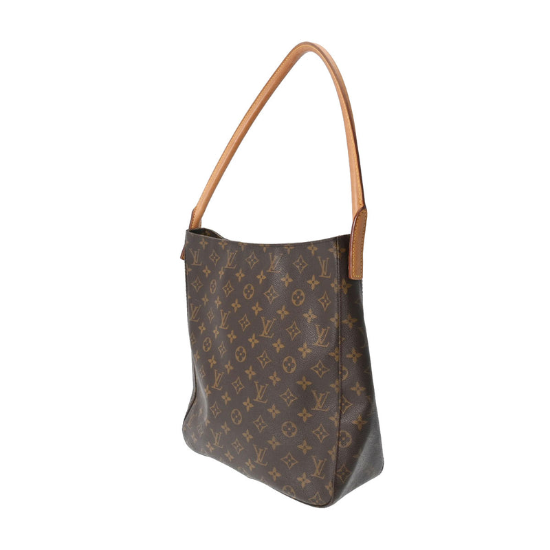 LOUIS VUITTON ルイヴィトン モノグラム ルーピング GM ブラウン M51145 レディース モノグラムキャンバス ワンショルダーバッグ Bランク 中古 銀蔵