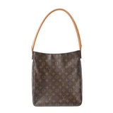 LOUIS VUITTON ルイヴィトン モノグラム ルーピング GM ブラウン M51145 レディース モノグラムキャンバス ワンショルダーバッグ Bランク 中古 銀蔵