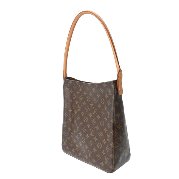 LOUIS VUITTON ルイヴィトン モノグラム ルーピング GM ブラウン M51145 レディース モノグラムキャンバス ワンショルダーバッグ Bランク 中古 銀蔵