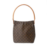 LOUIS VUITTON ルイヴィトン モノグラム ルーピング GM ブラウン M51145 レディース モノグラムキャンバス ワンショルダーバッグ Bランク 中古 銀蔵