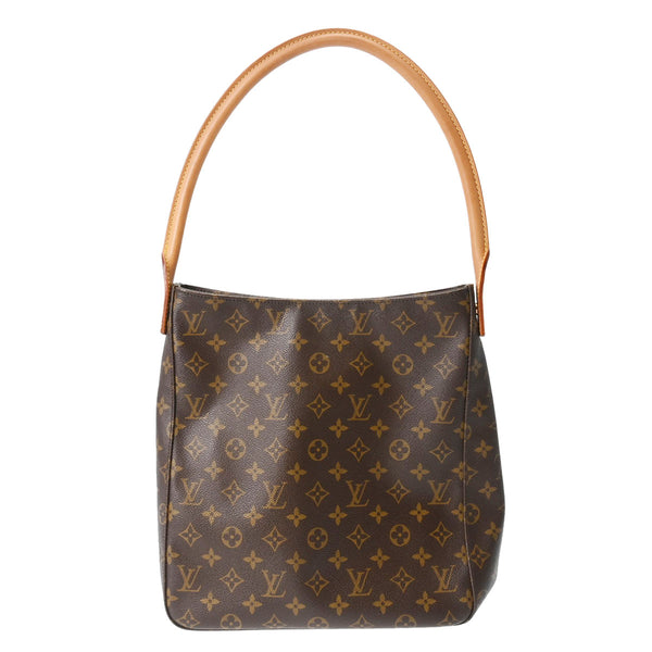 LOUIS VUITTON ルイヴィトン モノグラム ルーピング GM ブラウン M51145 レディース モノグラムキャンバス ワンショルダーバッグ ABランク 中古 銀蔵