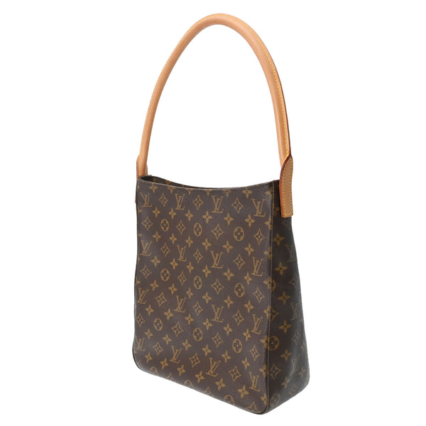 LOUIS VUITTON ルイヴィトン モノグラム ルーピング GM ブラウン M51145 レディース モノグラムキャンバス ワンショルダーバッグ ABランク 中古 銀蔵