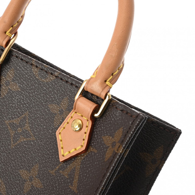 LOUIS VUITTON ルイヴィトン モノグラム プティット サックプラ ブラウン M81295 レディース モノグラムキャンバス ハンドバッグ ABランク 中古 銀蔵