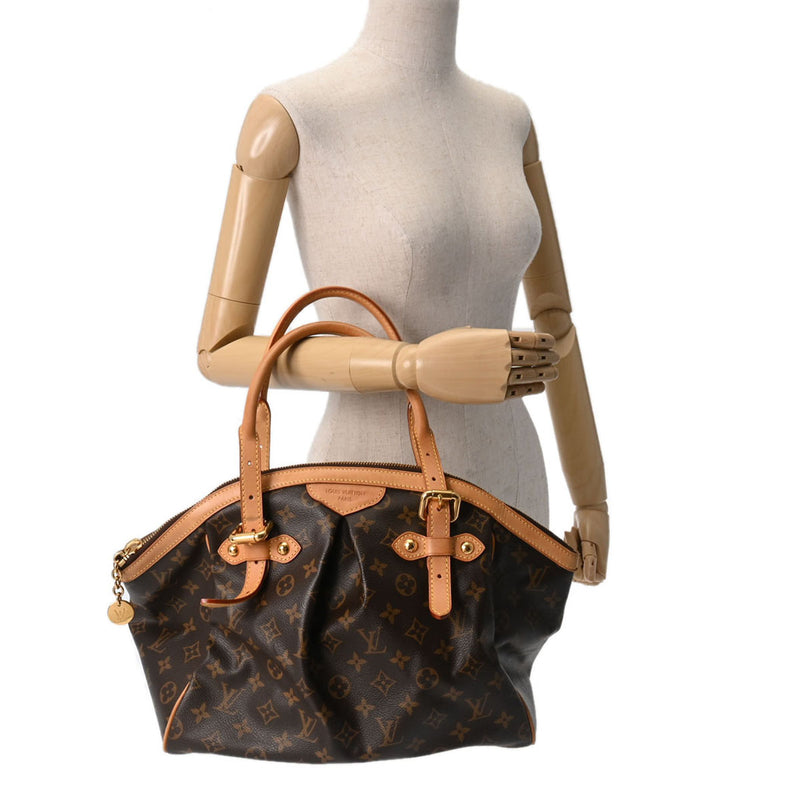 LOUIS VUITTON ルイヴィトン モノグラム ティヴォリ GM ブラウン M40144 レディース モノグラムキャンバス ハンドバッグ Bランク 中古 銀蔵