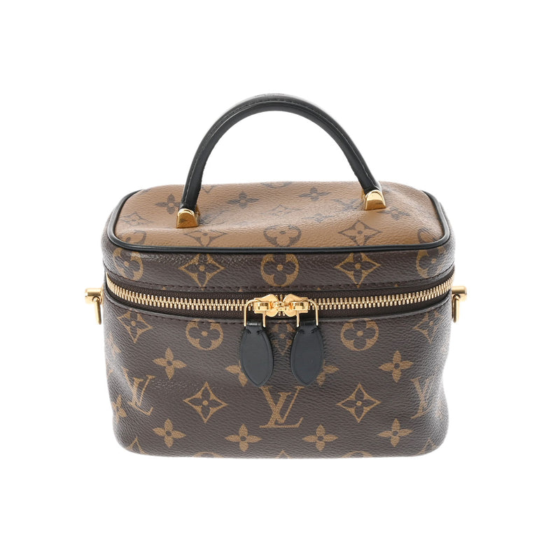 LOUIS VUITTON ルイヴィトン モノグラムリバース ヴァニティNV PM 2WAY ブラウン M45165 レディース モノグラムキャンバス ハンドバッグ Aランク 中古 銀蔵