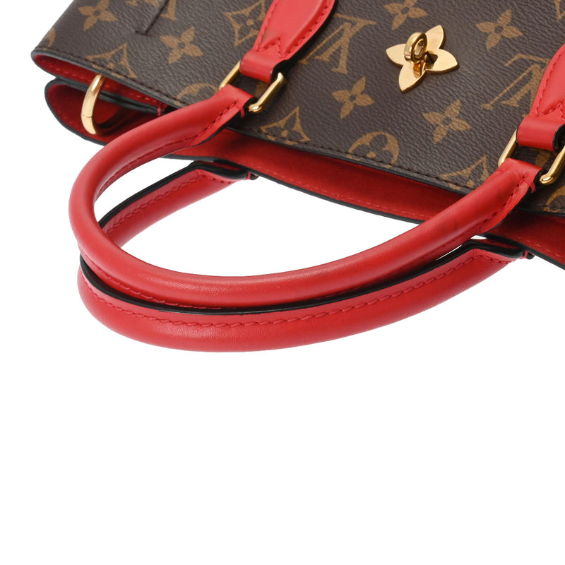 LOUIS VUITTON ルイヴィトン モノグラム フラワートート コクリコ M43553 レディース モノグラムキャンバス 2WAYバッグ ABランク 中古 銀蔵