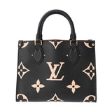 LOUIS VUITTON ルイヴィトン モノグラムアンプラント オンザゴー PM 2WAY 黒/ベージュ M45659 レディース レザー ハンドバッグ Aランク 中古 銀蔵