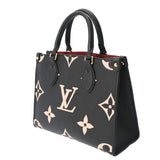 LOUIS VUITTON ルイヴィトン モノグラムアンプラント オンザゴー PM 2WAY 黒/ベージュ M45659 レディース レザー ハンドバッグ Aランク 中古 銀蔵