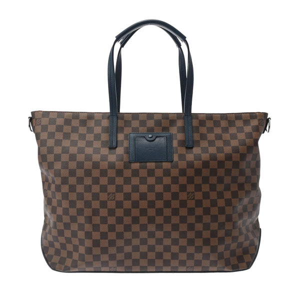 LOUIS VUITTON ルイヴィトン ダミエ ダミエチャレンジ カバ ブラウン/ブルー N41242 レディース ダミエキャンバス トートバッグ ABランク 中古 銀蔵