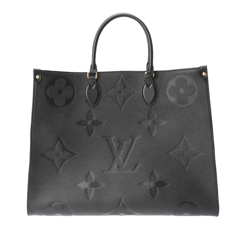 LOUIS VUITTON ルイヴィトン モノグラムアンプラント オンザゴー GM 2WAYトート 黒 M44925 レディース レザー ハンドバッグ Aランク 中古 銀蔵