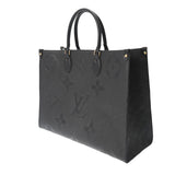 LOUIS VUITTON ルイヴィトン モノグラムアンプラント オンザゴー GM 2WAYトート 黒 M44925 レディース レザー ハンドバッグ Aランク 中古 銀蔵