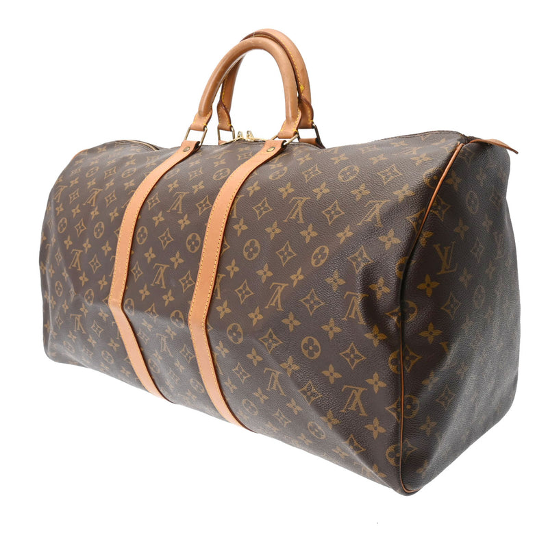 LOUIS VUITTON ルイヴィトン モノグラム キーポル 55 ブラウン M41424 ユニセックス モノグラムキャンバス ボストンバッグ Bランク 中古 銀蔵