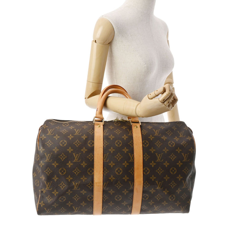 LOUIS VUITTON ルイヴィトン モノグラム キーポル 45 ブラウン M41428 ユニセックス モノグラムキャンバス ボストンバッグ Bランク 中古 銀蔵