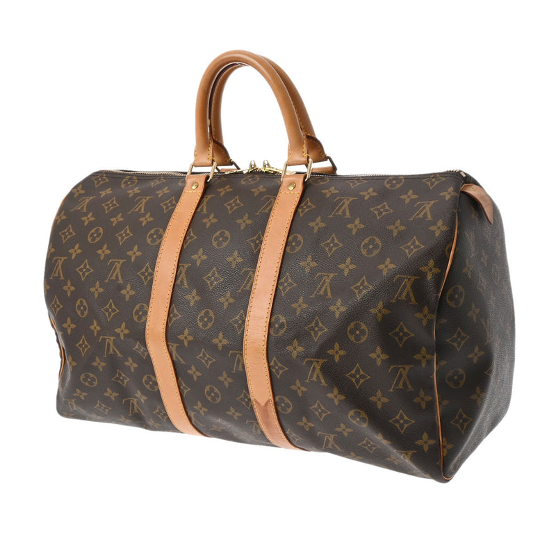 LOUIS VUITTON ルイヴィトン モノグラム キーポル 45 ブラウン M41428 ユニセックス モノグラムキャンバス ボストンバッグ Bランク 中古 銀蔵