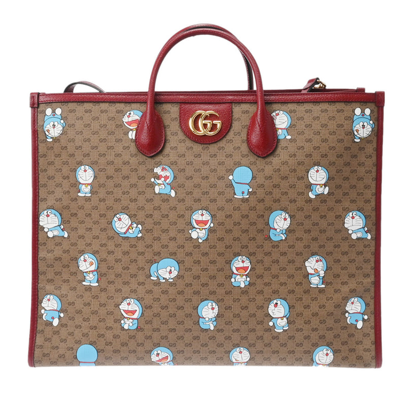 GUCCI グッチ ミニGGスプリーム ドラえもんコラボ 2WAY ベージュ 653952 レディース ミニGGスプリームキャンバス トートバッグ Aランク 中古 銀蔵