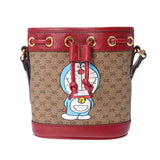 GUCCI グッチ ミニ バケット ミニ GGスプリーム ベージュ/赤 ゴールド金具 647801 レディース PVC レザー ショルダーバッグ Aランク 中古 銀蔵