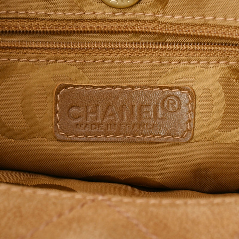 CHANEL シャネル マトラッセ ベージュ ゴールド金具 レディース スウェード ハンドバッグ Bランク 中古 銀蔵