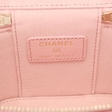 CHANEL シャネル マトラッセ ミニバニティ チェーンショルダー ピンク シャンパンゴールド金具 レディース キャビアスキン ショルダーバッグ Aランク 中古 銀蔵