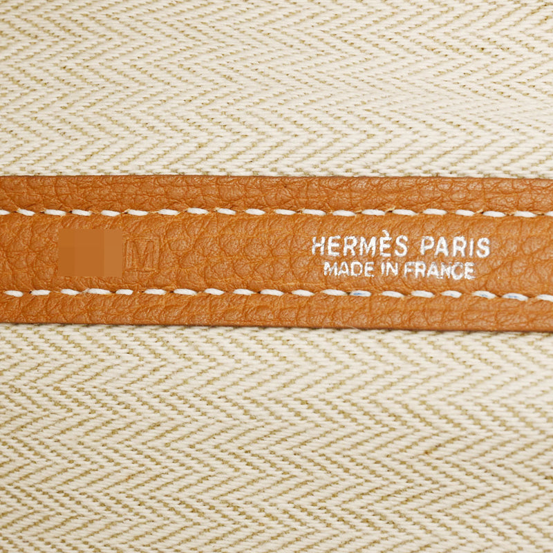 HERMES エルメス ガーデンパーティ PM ゴールド パラジウム金具 □M刻印(2009年頃) レディース ネゴンダ ハンドバッグ ABランク 中古 銀蔵