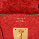 HERMES エルメス バーキン 30 ルージュヴィフ ゴールド金具 □R刻印(2014年頃) レディース ヴォーエプソン ハンドバッグ 新同 中古 銀蔵