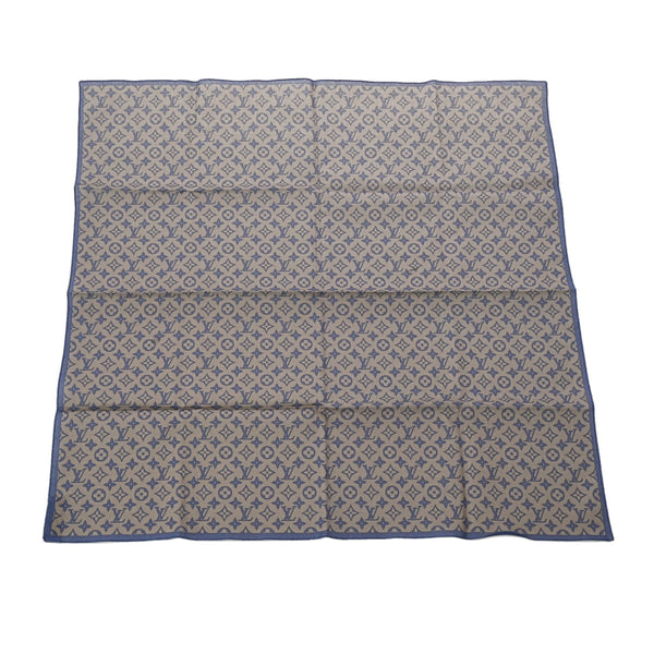 ルイヴィトン グレー/ネイビー ユニセックス コットン100％ ハンカチ