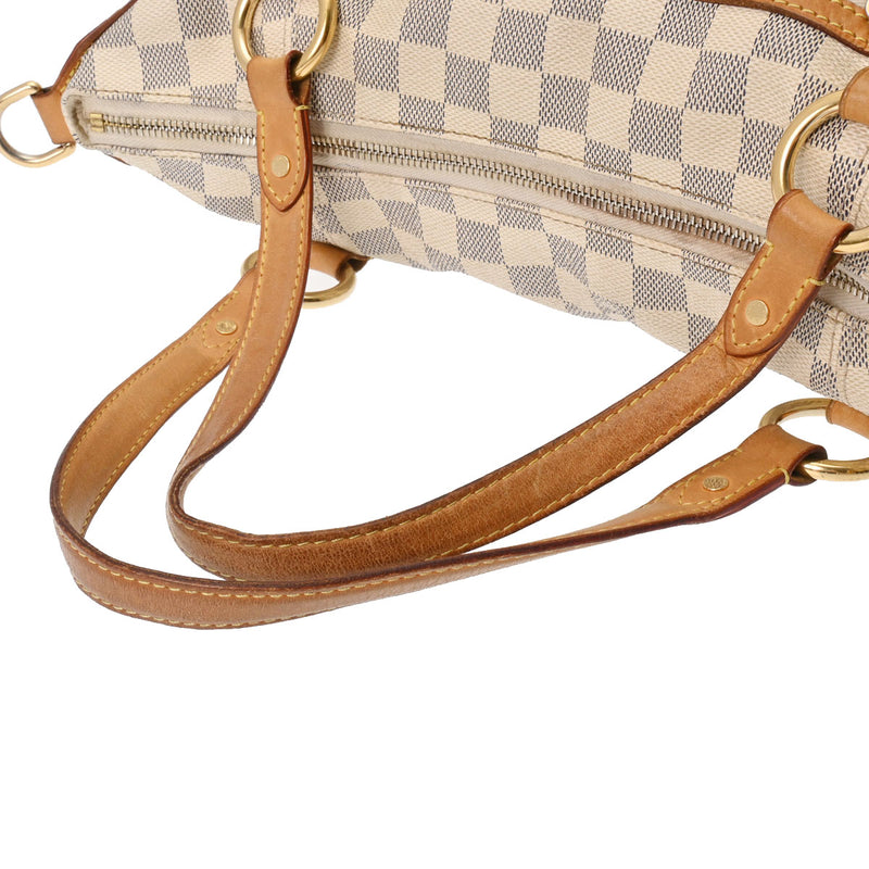 LOUIS VUITTON ルイヴィトン ダミエアズール イーヴォラ MM 2WAY 白 N41133 レディース ダミエアズールキャンバス ハンドバッグ Bランク 中古 銀蔵