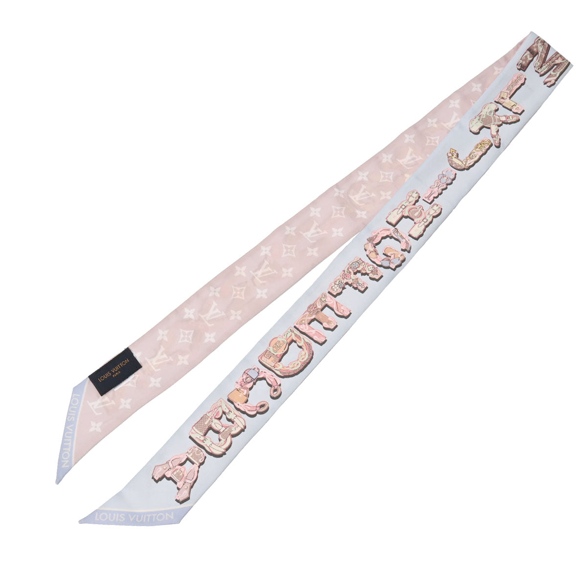 LOUIS VUITTON ルイヴィトン バンドーBB シルク100% ルイヴィトンバンドーBB LV＆ME シライトブルー/ピンク