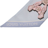 LOUIS VUITTON ルイヴィトン バンドーBB LV＆ME シライトブルー/ピンク M76443 レディース シルク100％ スカーフ Aランク 中古 銀蔵