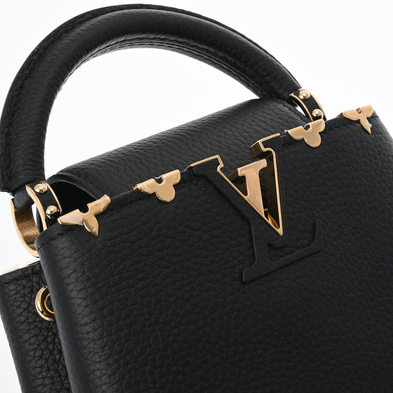 LOUIS VUITTON ルイヴィトン カプシーヌ MINI 2WAY ノワール ゴールド金具 M56669 レディース トリヨンレザー ハンドバッグ 新同 中古 銀蔵