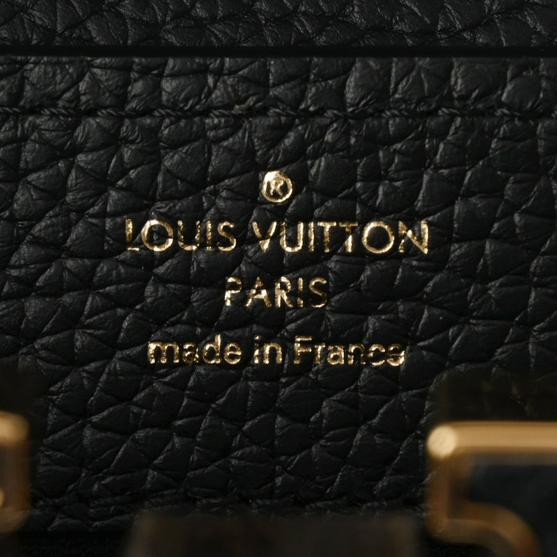 LOUIS VUITTON ルイヴィトン カプシーヌ MINI 2WAY ノワール ゴールド金具 M56669 レディース トリヨンレザー ハンドバッグ 新同 中古 銀蔵