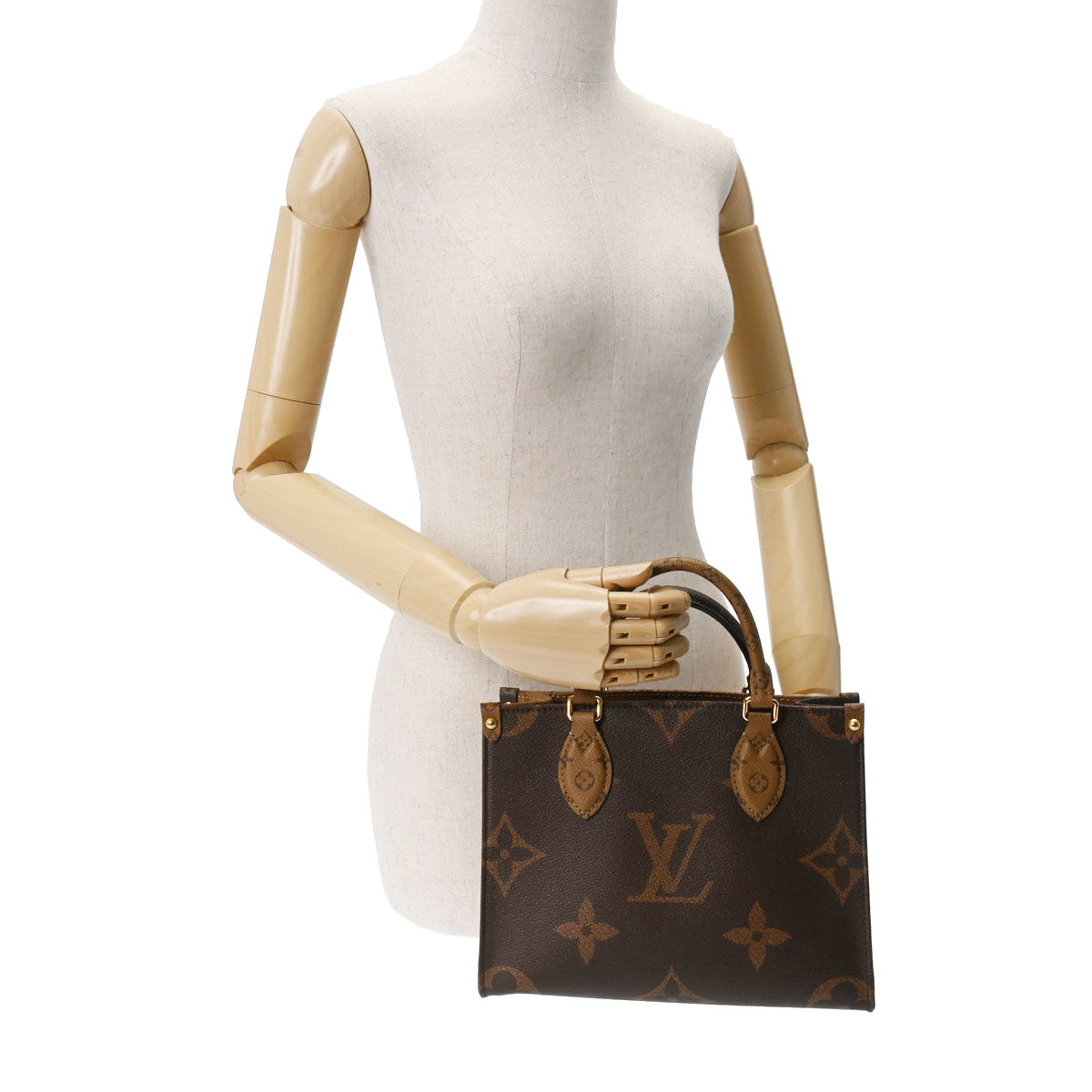 ルイヴィトンリバース オンザゴー PM ブラウン レディース モノグラム