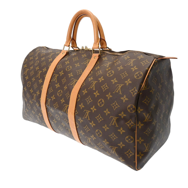 LOUIS VUITTON ルイヴィトン モノグラム キーポル 50 ブラウン M41426 ユニセックス モノグラムキャンバス ボストンバッグ Bランク 中古 銀蔵