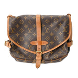 LOUIS VUITTON ルイヴィトン モノグラム ソミュール 30 ブラウン M42256 レディース モノグラムキャンバス ショルダーバッグ Bランク 中古 銀蔵