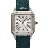 CARTIER カルティエ サントス デュモン SM WSSA0023 レディース SS/革 腕時計 クオーツ シルバー文字盤 Aランク 中古 銀蔵