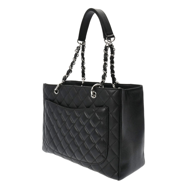 CHANEL シャネル GST グランドショッピングトート 黒 シルバー金具 A50995 レディース キャビアスキン トートバッグ Aランク 中古 銀蔵