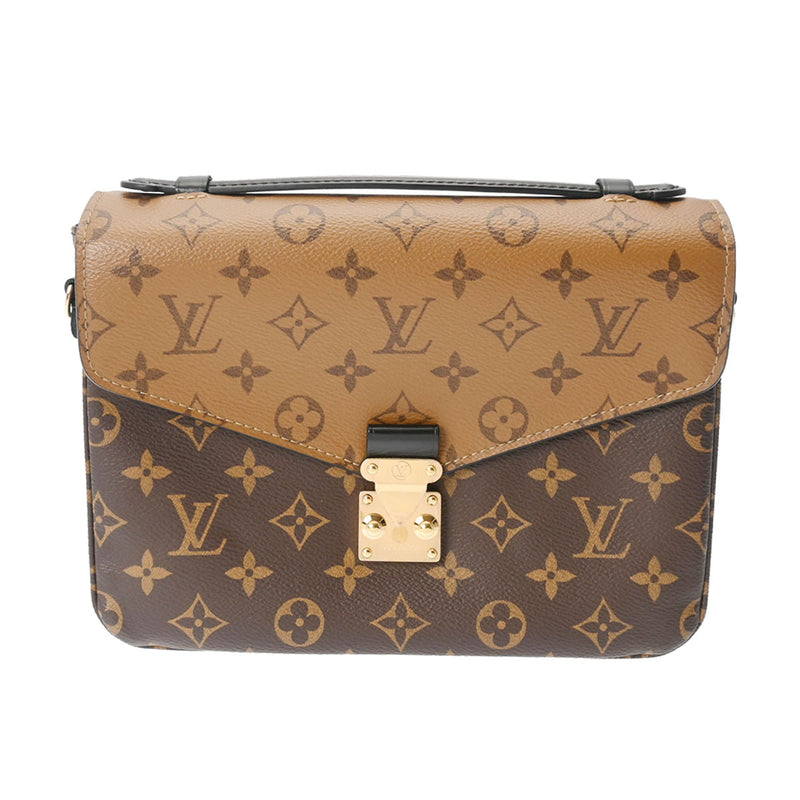 LOUIS VUITTON ルイヴィトン モノグラムリバース ポシェットメティス MM ブラウン M44876 レディース モノグラムリバース キャンバス 2WAYバッグ Aランク 中古 銀蔵