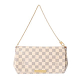 LOUIS VUITTON ルイヴィトン ダミエアズール フェイボリットMM 2WAY 白 N41275 レディース ダミエアズールキャンバス ショルダーバッグ ABランク 中古 銀蔵