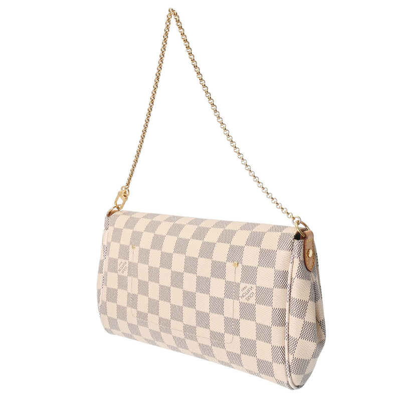 LOUIS VUITTON ルイヴィトン ダミエアズール フェイボリットMM 2WAY 白 N41275 レディース ダミエアズールキャンバス ショルダーバッグ ABランク 中古 銀蔵