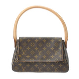 LOUIS VUITTON ルイヴィトン モノグラム ミニルーピング ブラウン M51147 レディース モノグラムキャンバス セミショルダーバッグ ABランク 中古 銀蔵